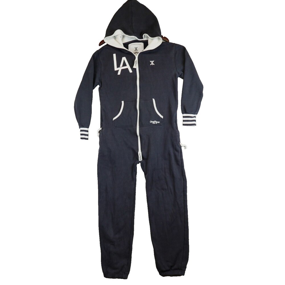 Onepiece The Norwegian Original Unisex Hooded Black Jumpsuit Size Medium